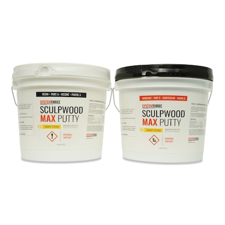 System Three Resins SculpWood Max Putty Epoxy Filler, 2 Gallon Kit 1620K50